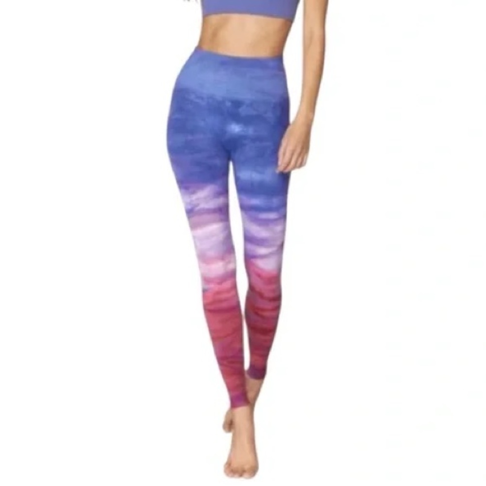 NWT Spiritual Gangster Blue/Purple/Pink Tie Dye Metta Seamless Leggings XS/S